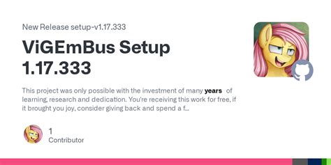 vigem install|Release ViGEmBus Setup 1.17.333 · nefarius/ViGEmBus · GitHub.